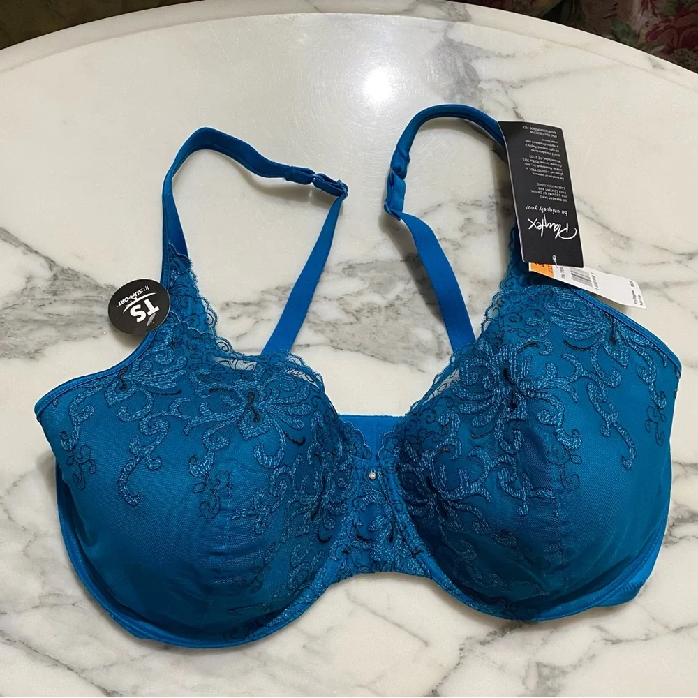 Playtex Teal Blue Lace Underwire‎ Women's Bra